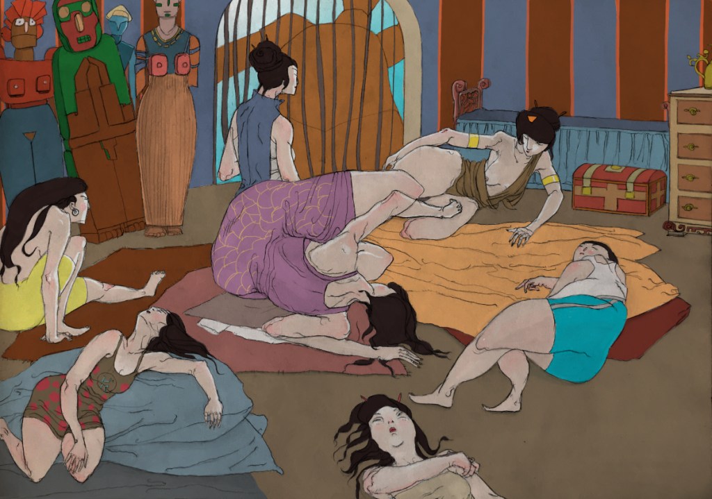 Crayon sur papier et couleurs numériques (2019)